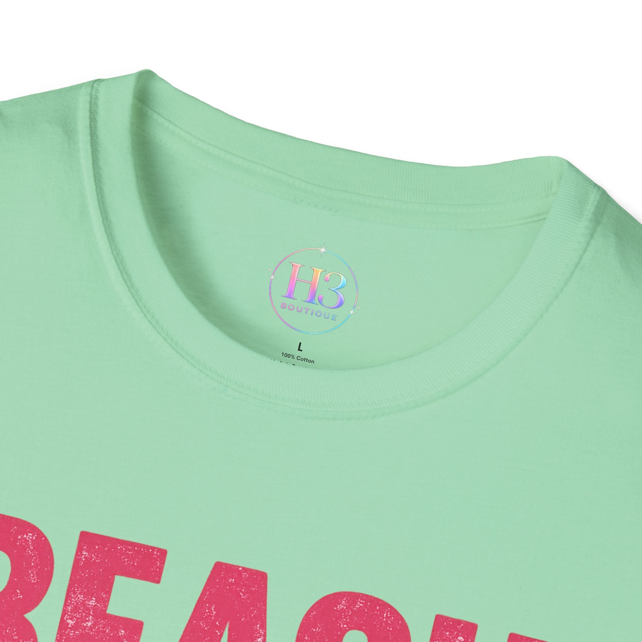 Beach Vibes T-Shirt — Casual Summer Tee with Retro Script