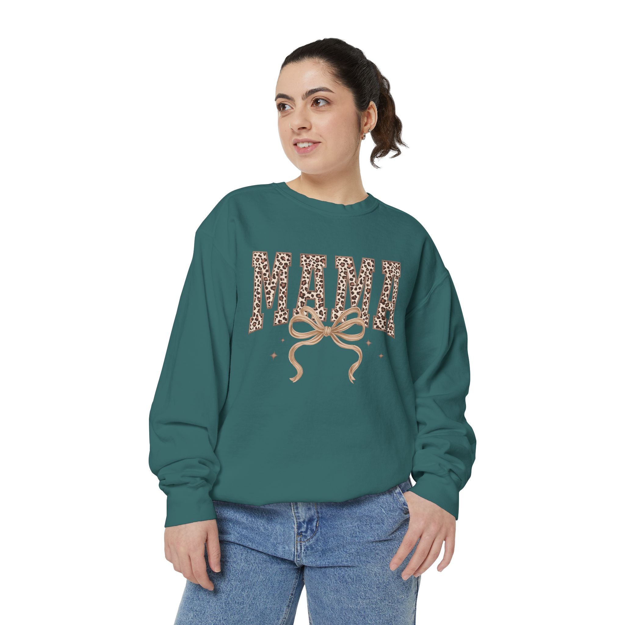 Mama Leopard Print Sweatshirt — Crewneck