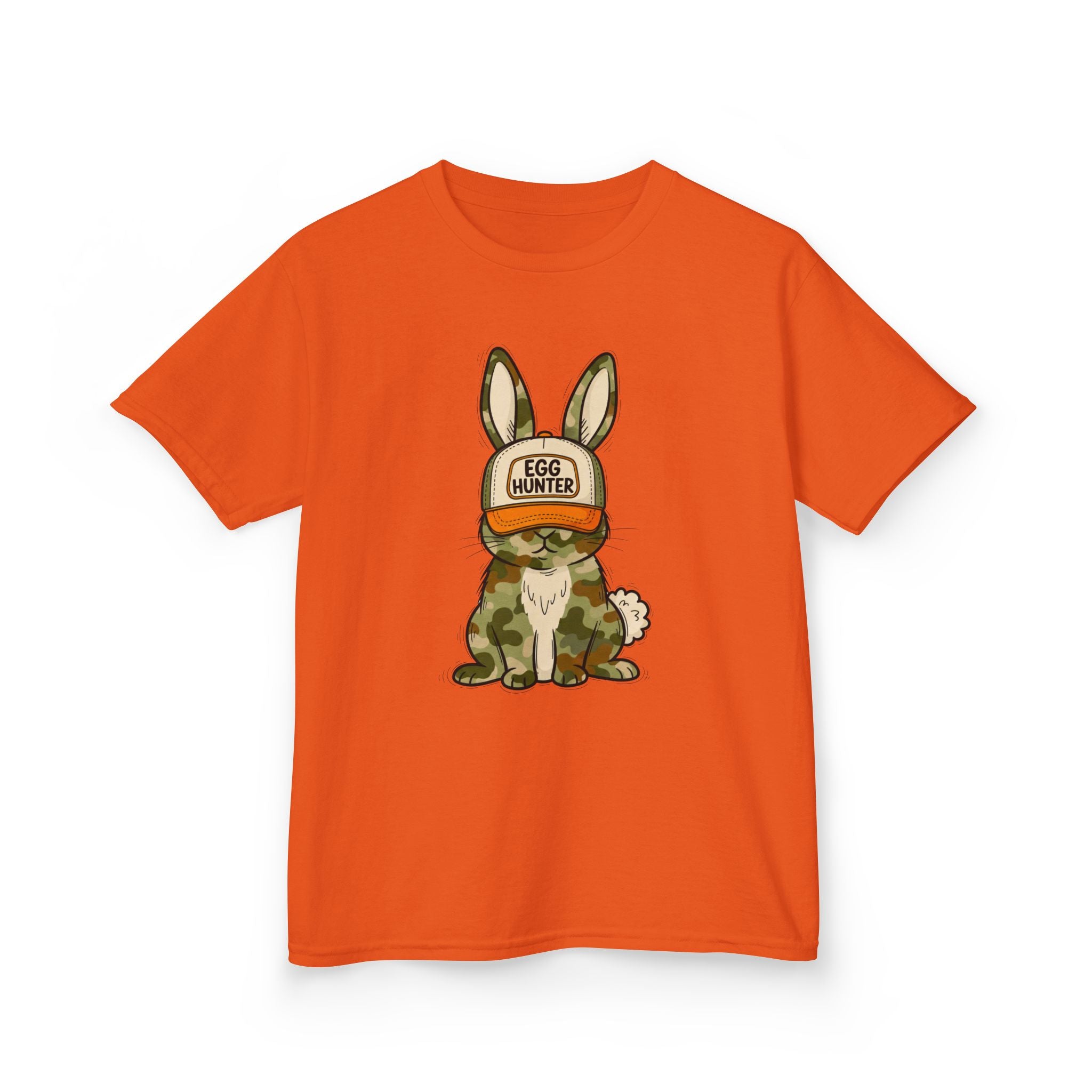Kids Tee — Cute Bunny 'Egg Hunter' Graphic Shirt for Easter