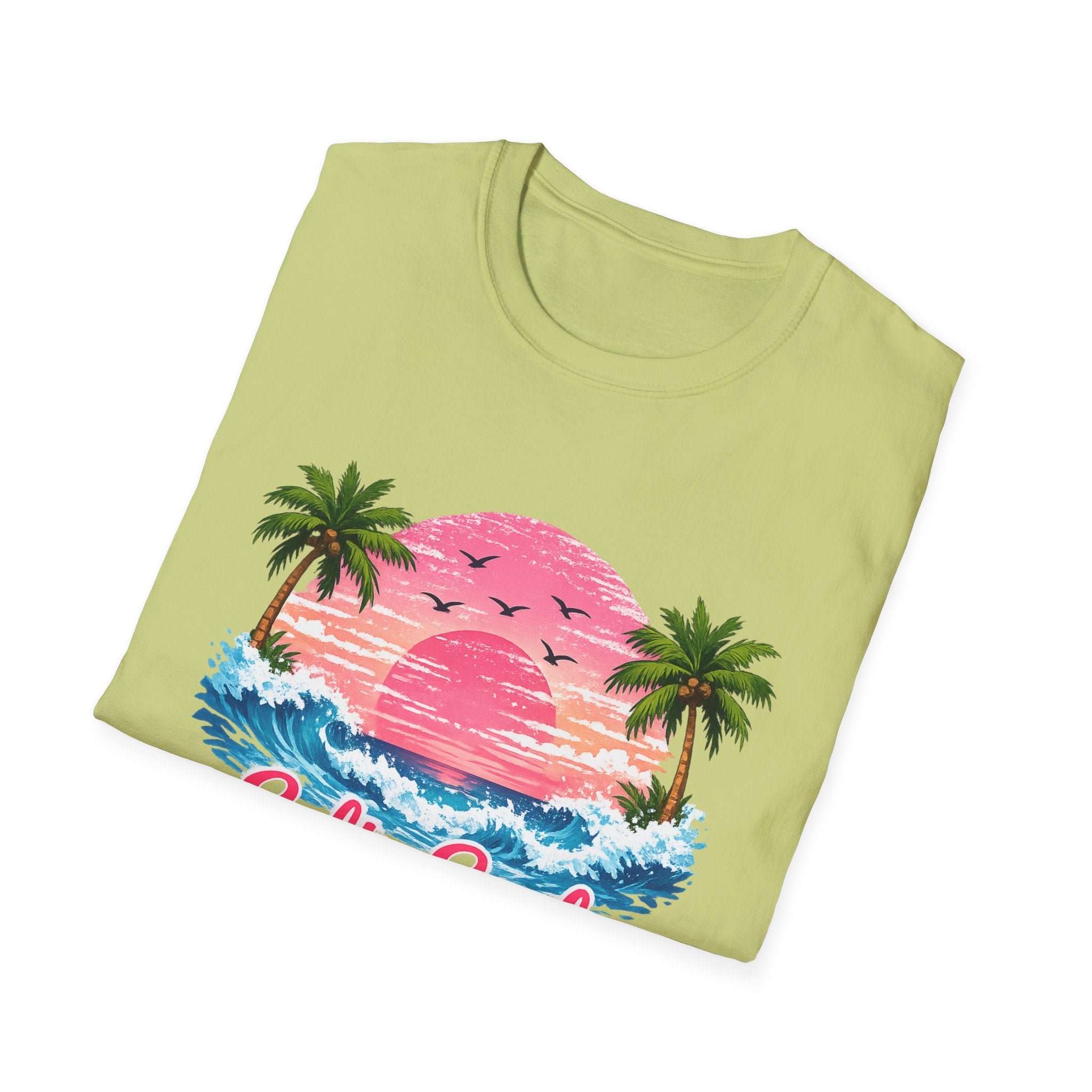 Salty Soul Tropical Sunset T-Shirt — Beach Palm Trees Retro Surf Tee