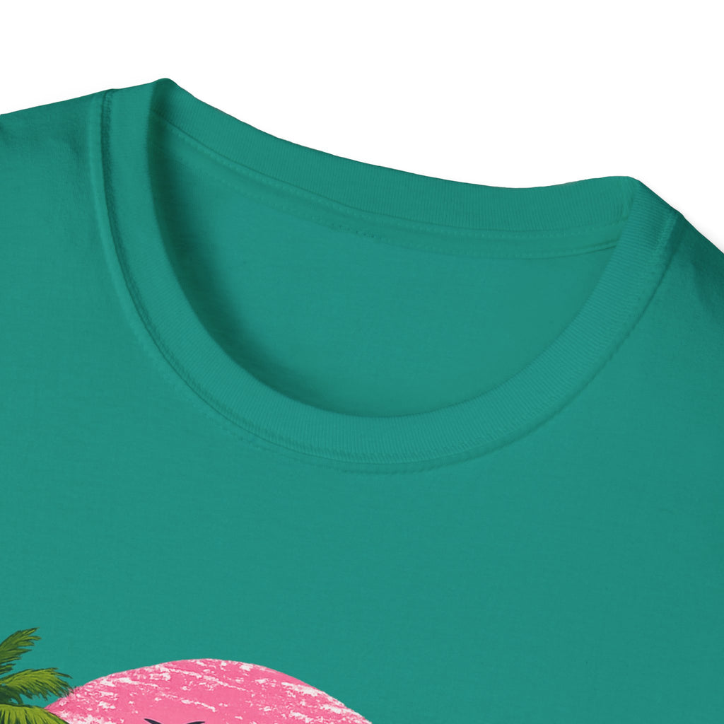 Salty Soul Tropical Sunset T-Shirt — Beach Palm Trees Retro Surf Tee