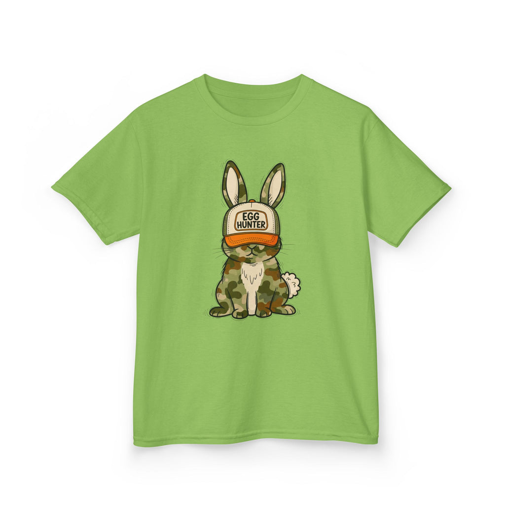 Kids Tee — Cute Bunny 'Egg Hunter' Graphic Shirt for Easter
