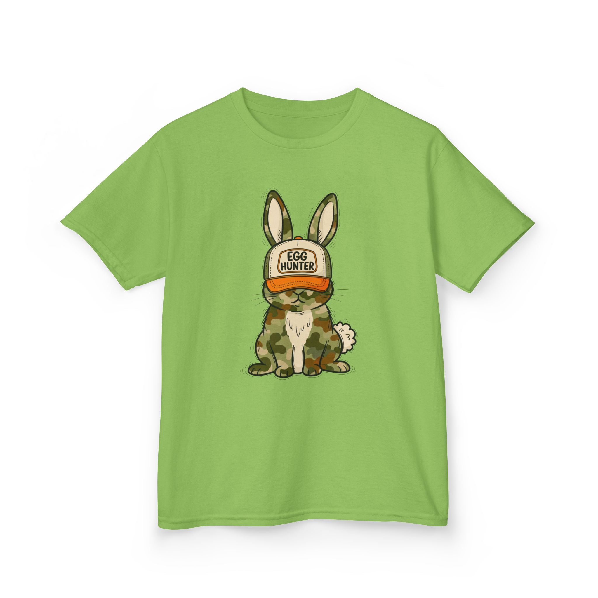 Kids Tee — Cute Bunny 'Egg Hunter' Graphic Shirt for Easter