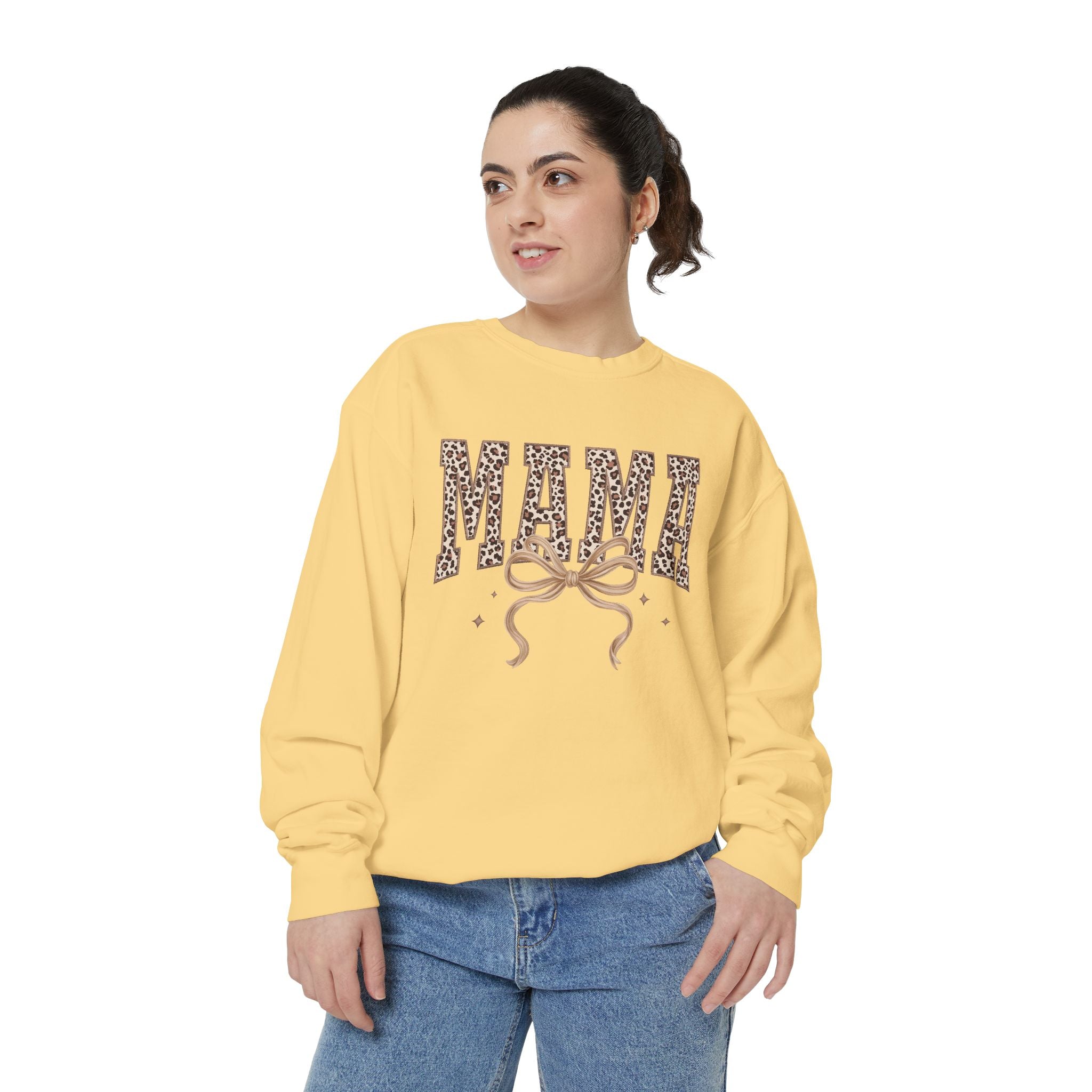 Mama Leopard Print Sweatshirt — Crewneck