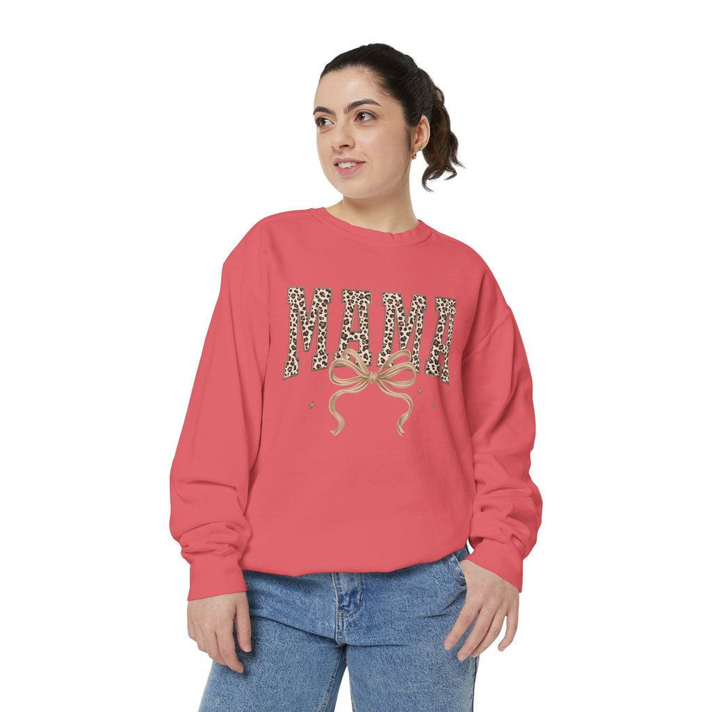 Mama Leopard Print Sweatshirt — Crewneck