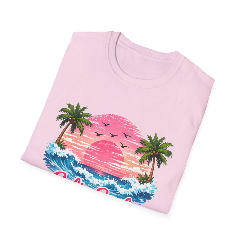 Salty Soul Tropical Sunset T-Shirt — Beach Palm Trees Retro Surf Tee