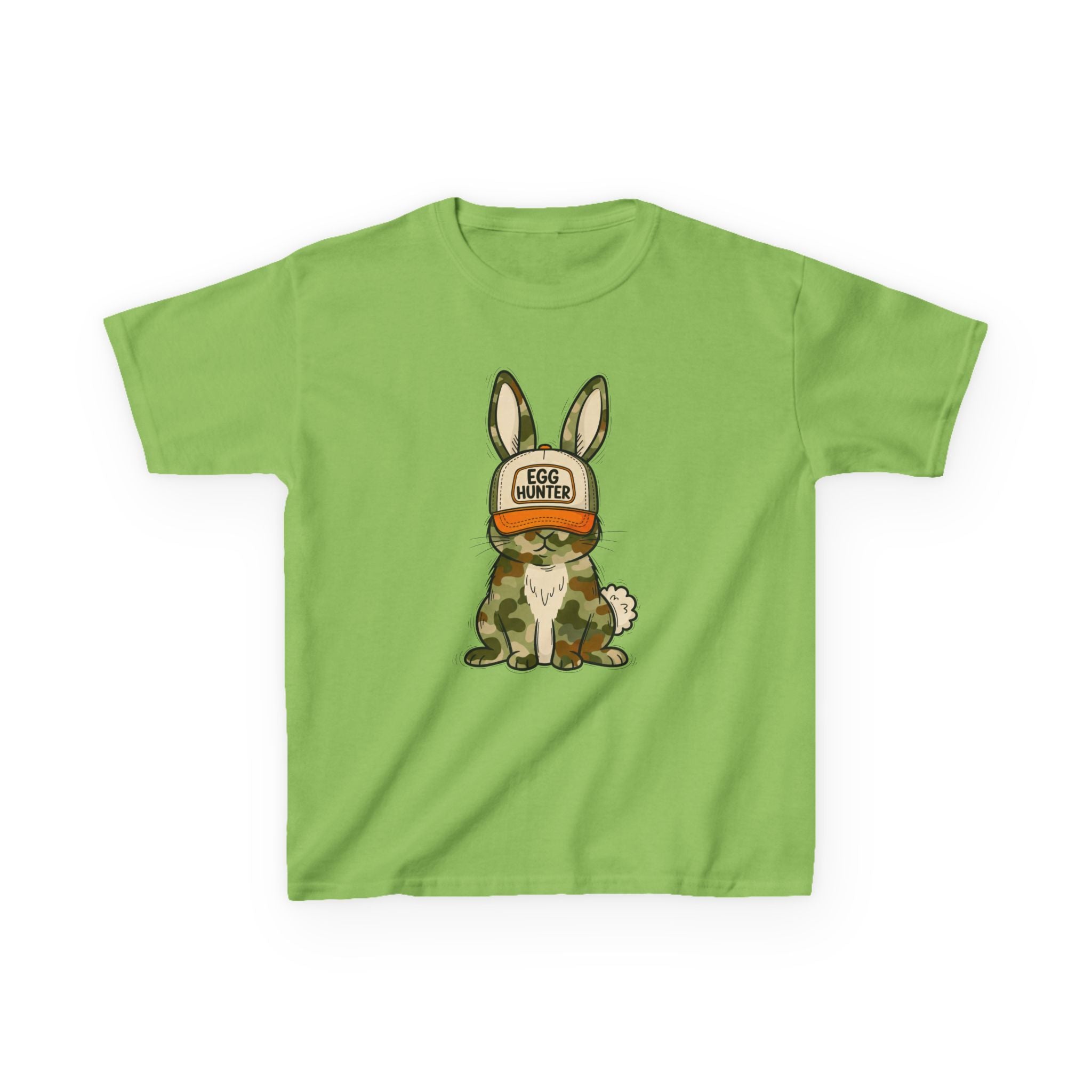 Kids Tee — Cute Bunny 'Egg Hunter' Graphic Shirt for Easter