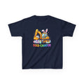 Kids Tee — "Eggs-cavator" Easter Excavator Graphic