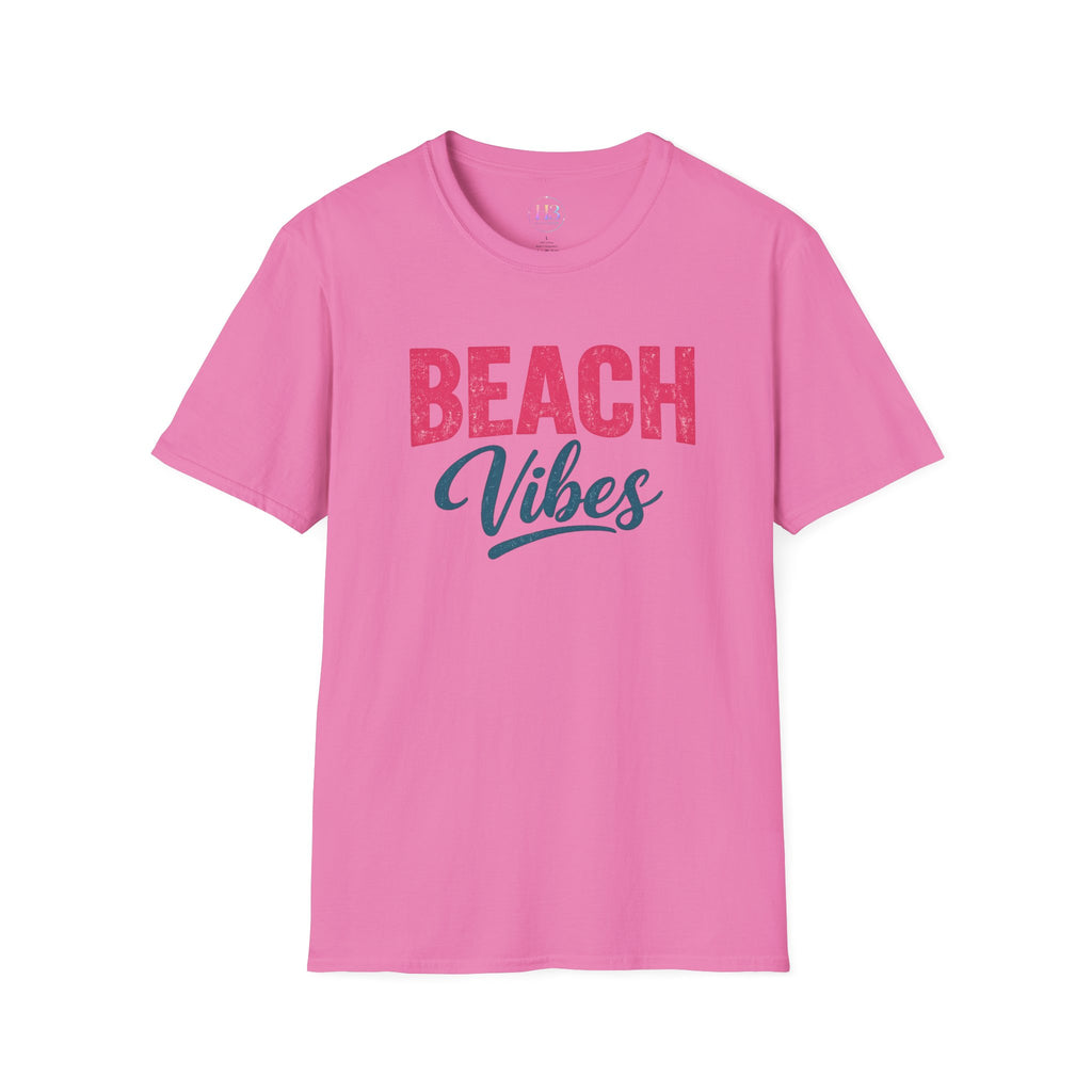 Beach Vibes T-Shirt — Casual Summer Tee with Retro Script