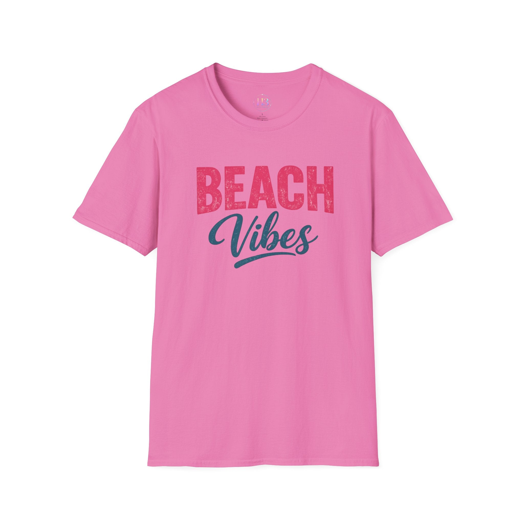 Beach Vibes T-Shirt — Casual Summer Tee with Retro Script