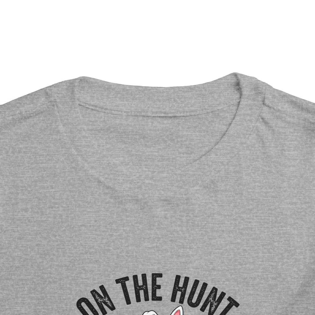 Toddler Tee — "On The Hunt" Dinosaur Easter Egg Hunt Shirt