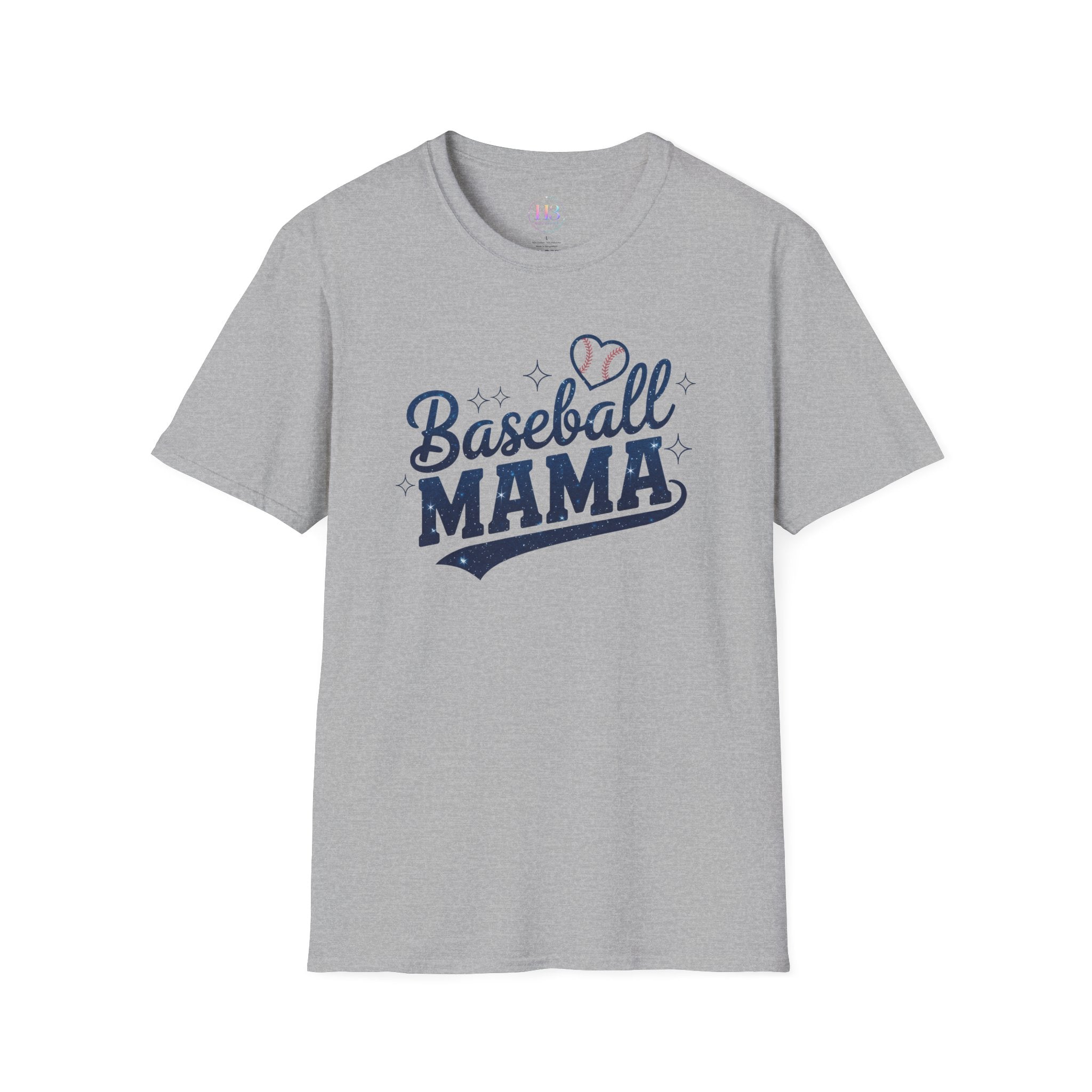 Baseball Mama T-Shirt — Cute Heart Baseball Mom Tee for Game Day