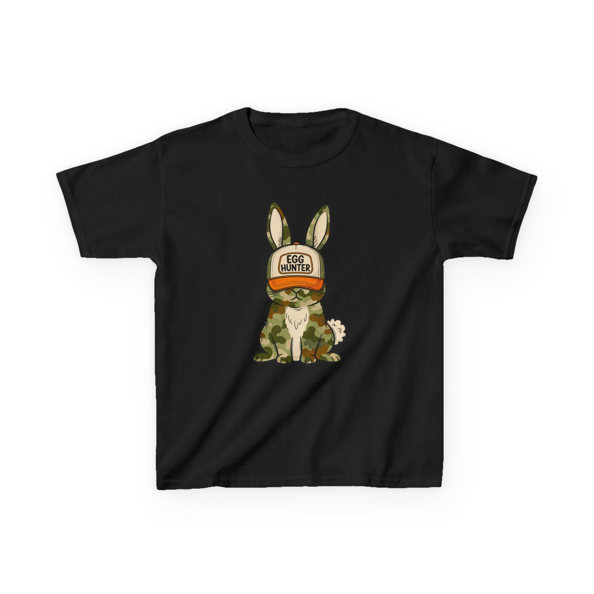 Kids Tee — Cute Bunny 'Egg Hunter' Graphic Shirt for Easter
