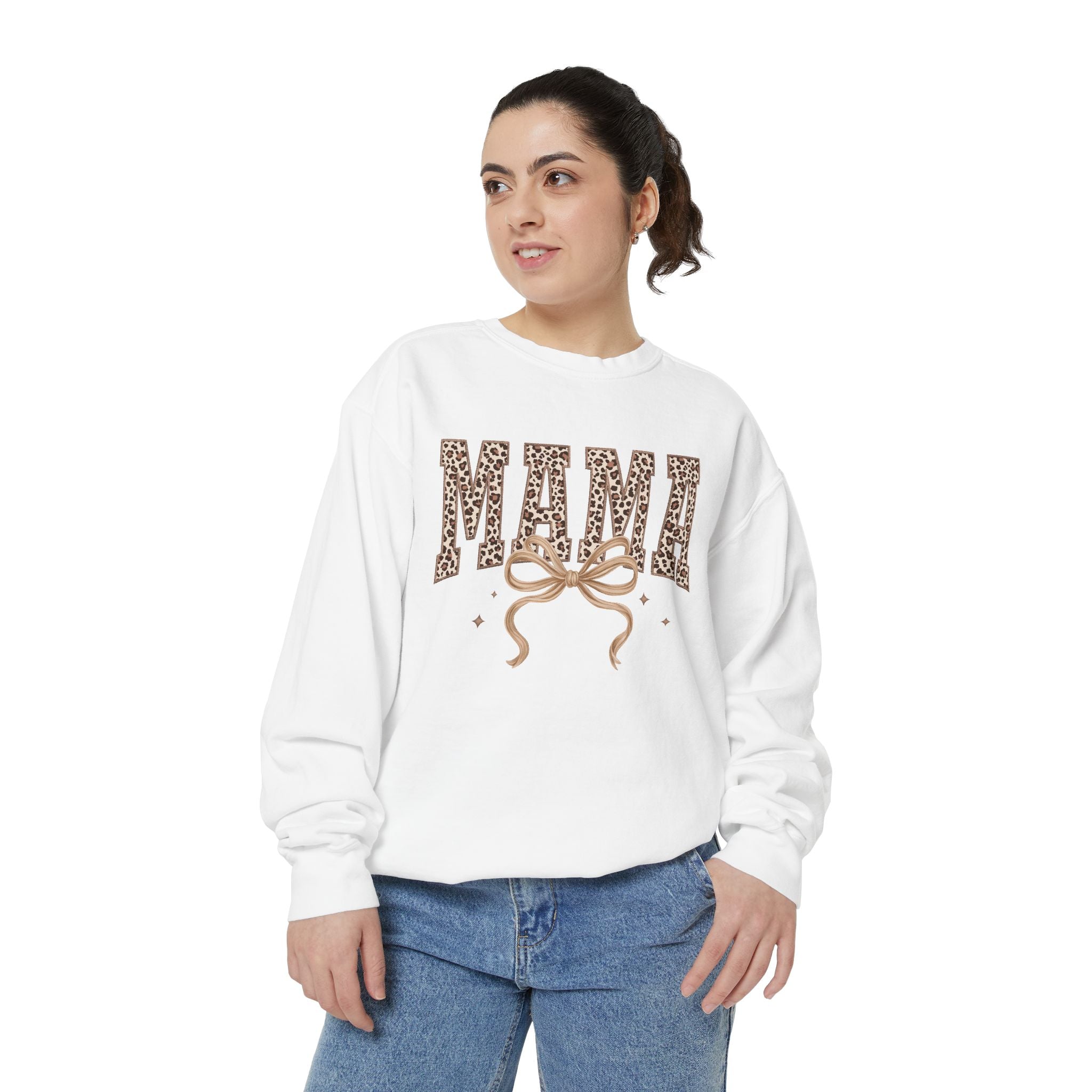 Mama Leopard Print Sweatshirt — Crewneck