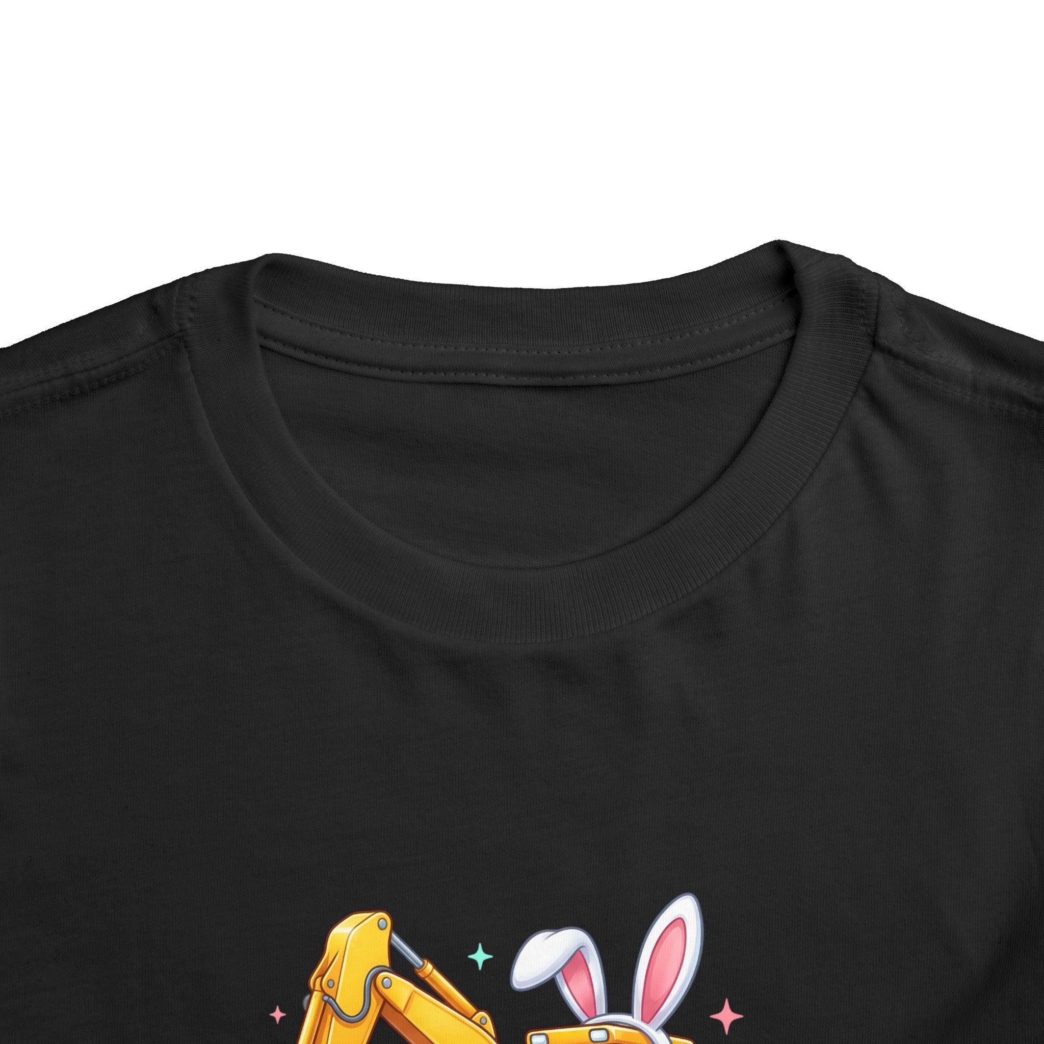 Toddler Tee — 'Eggs-cavator' Bunny Excavator Easter Shirt
