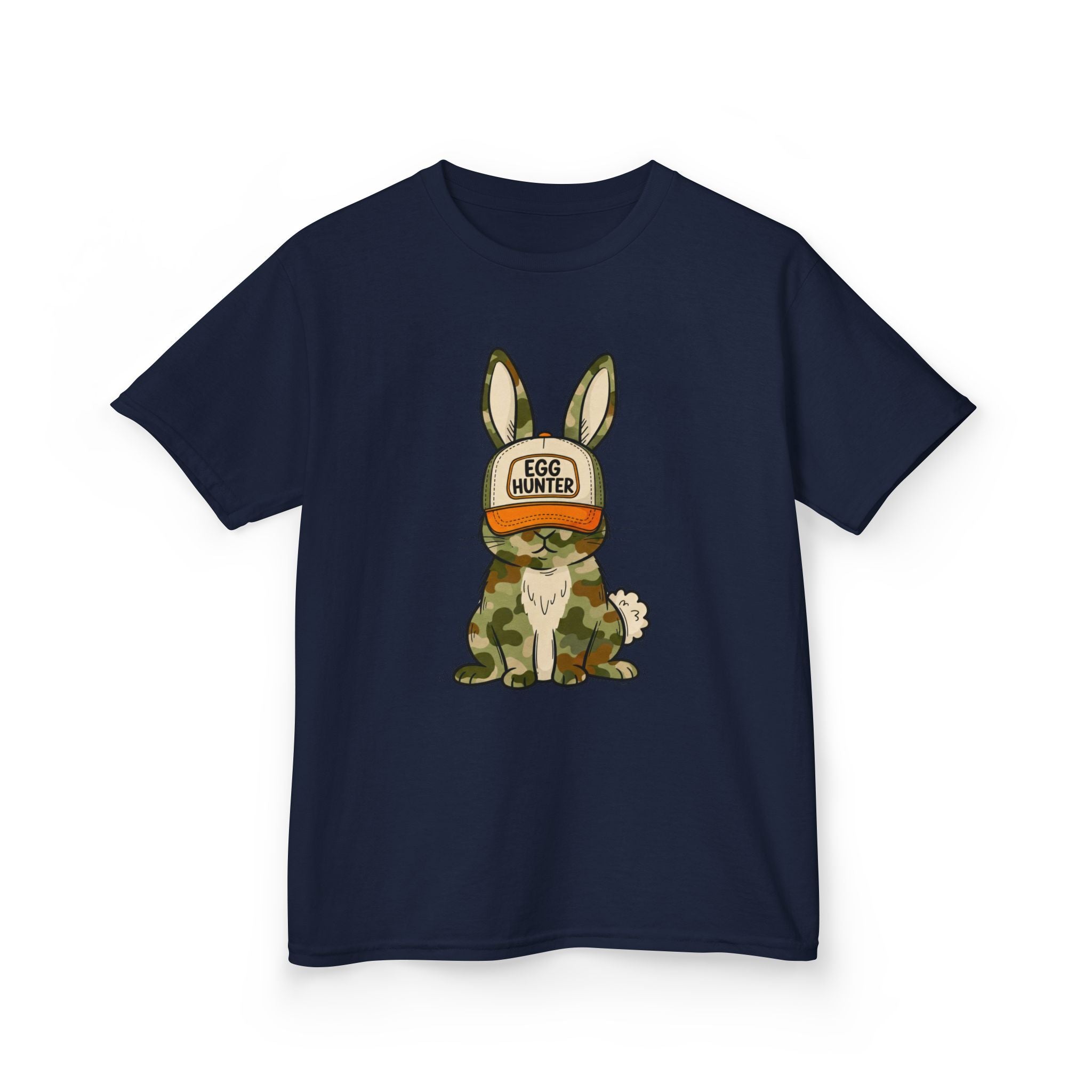 Kids Tee — Cute Bunny 'Egg Hunter' Graphic Shirt for Easter