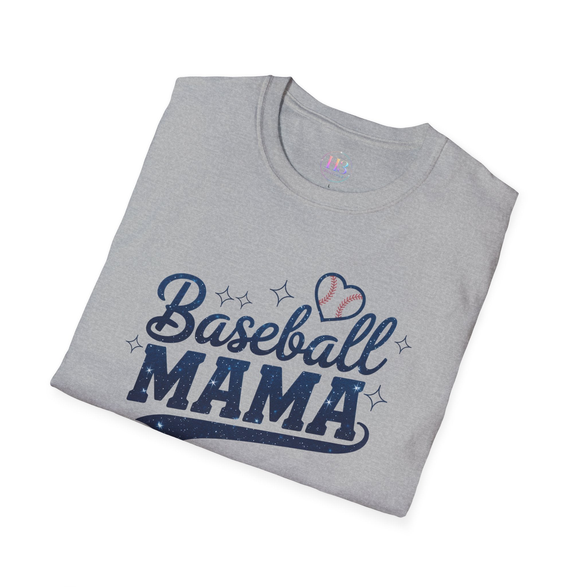 Baseball Mama T-Shirt — Cute Heart Baseball Mom Tee for Game Day