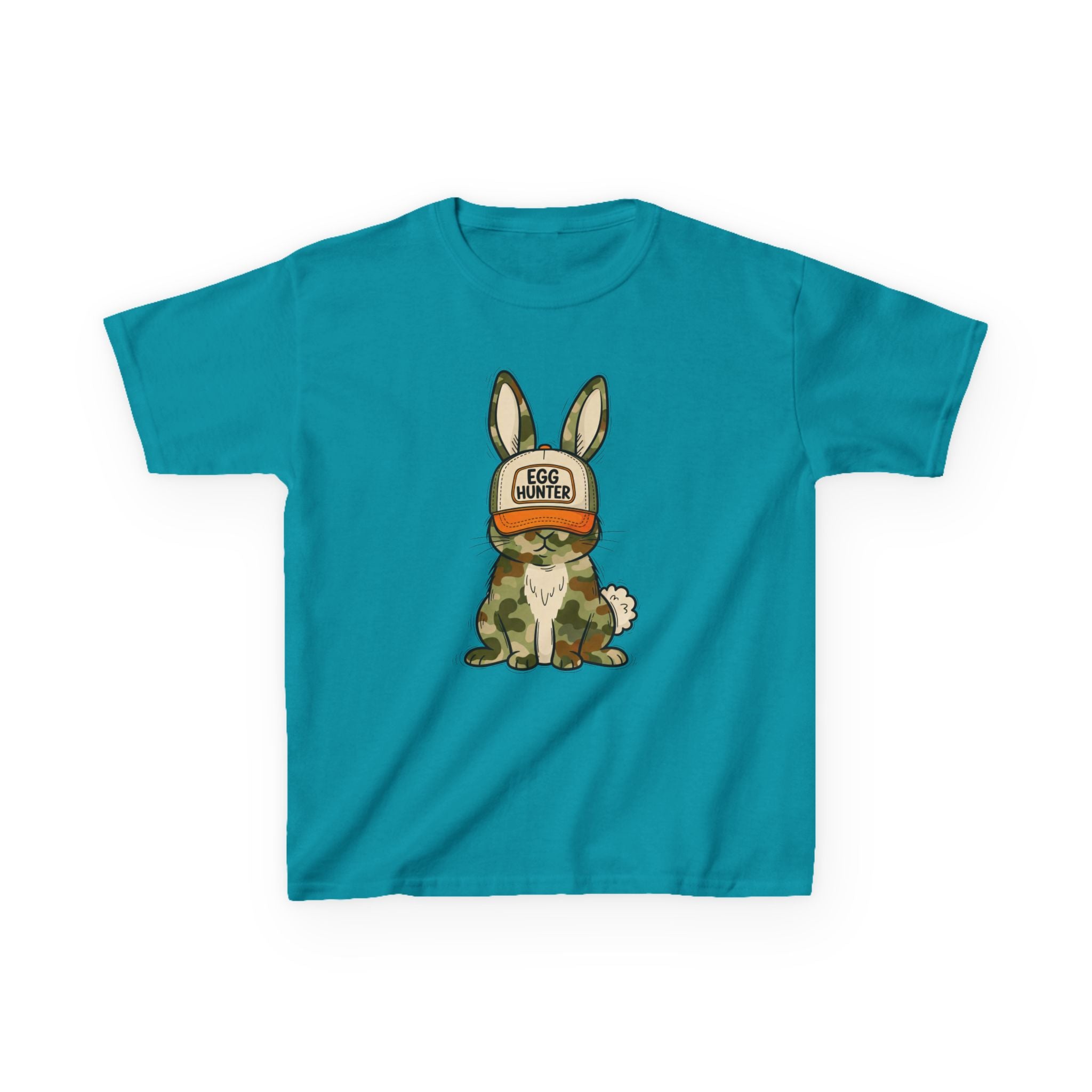 Kids Tee — Cute Bunny 'Egg Hunter' Graphic Shirt for Easter