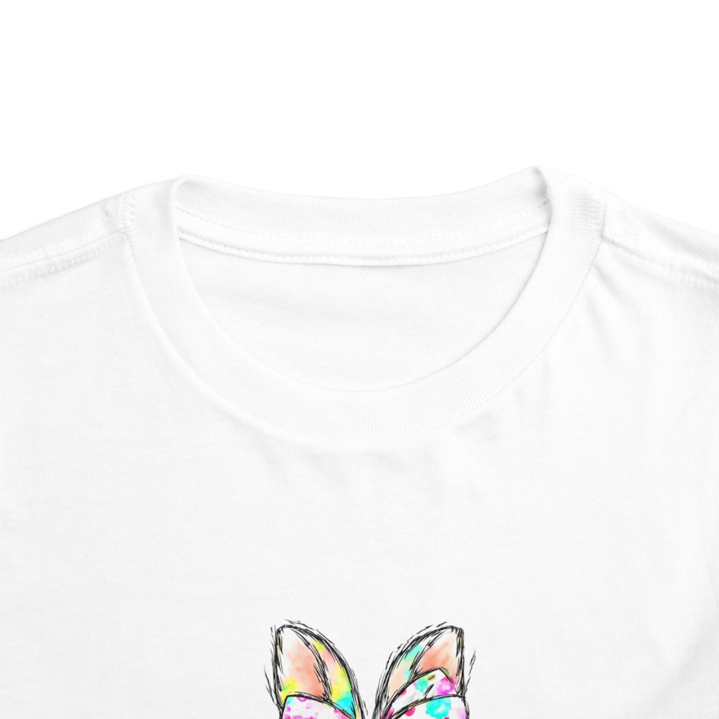 Toddler Tee — Colorful Bunny Bubble Gum Graphic