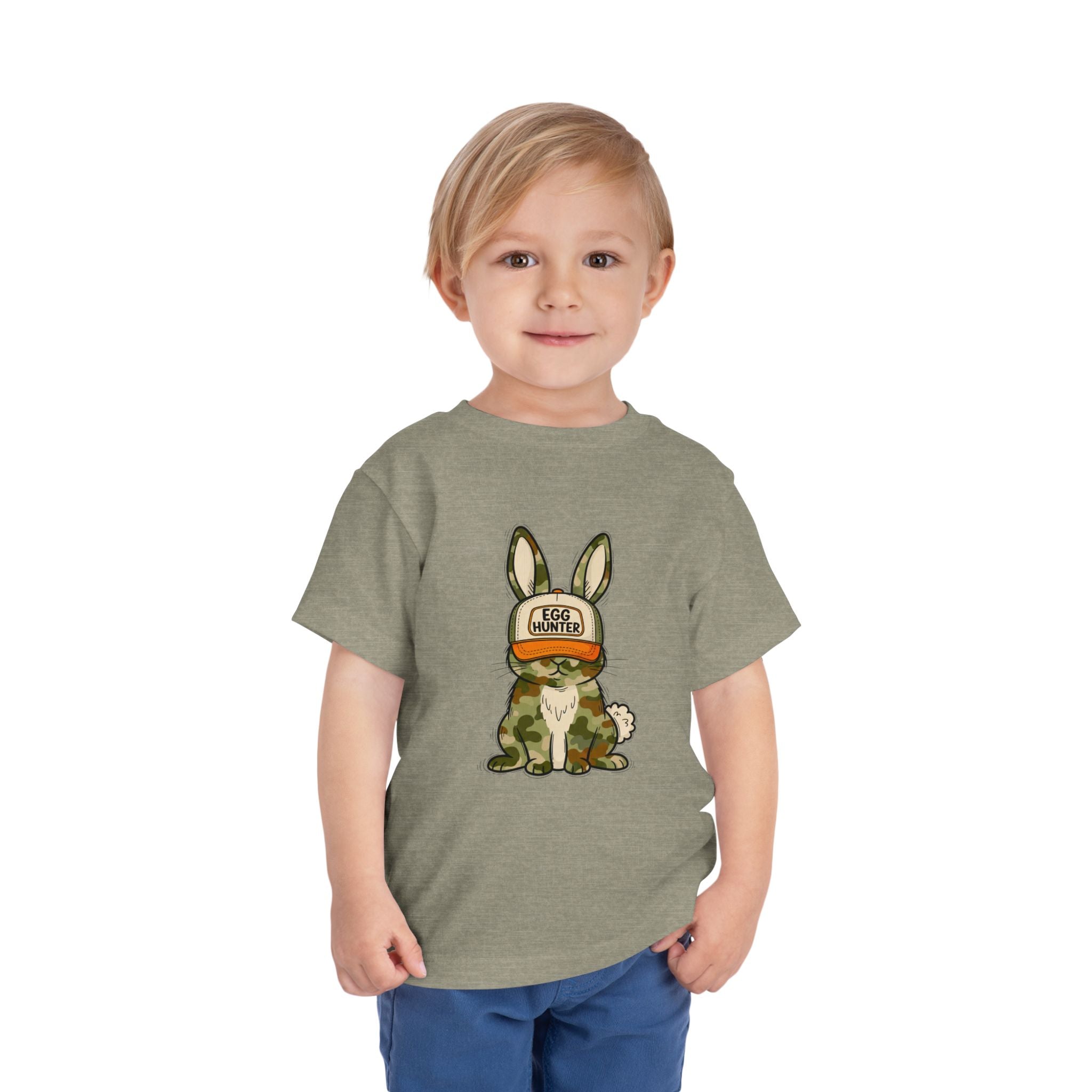 Toddler Tee — Camouflage Bunny "Egg Hunter" Easter Shirt