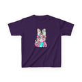Kids Bunny Bubblegum Tee — Colorful Bunny Wearing Glasses & Peace Sign