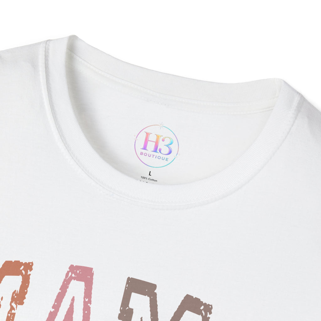 Mama Retro Script T-Shirt — Colorblock 'MAMA' Graphic Tee for Moms