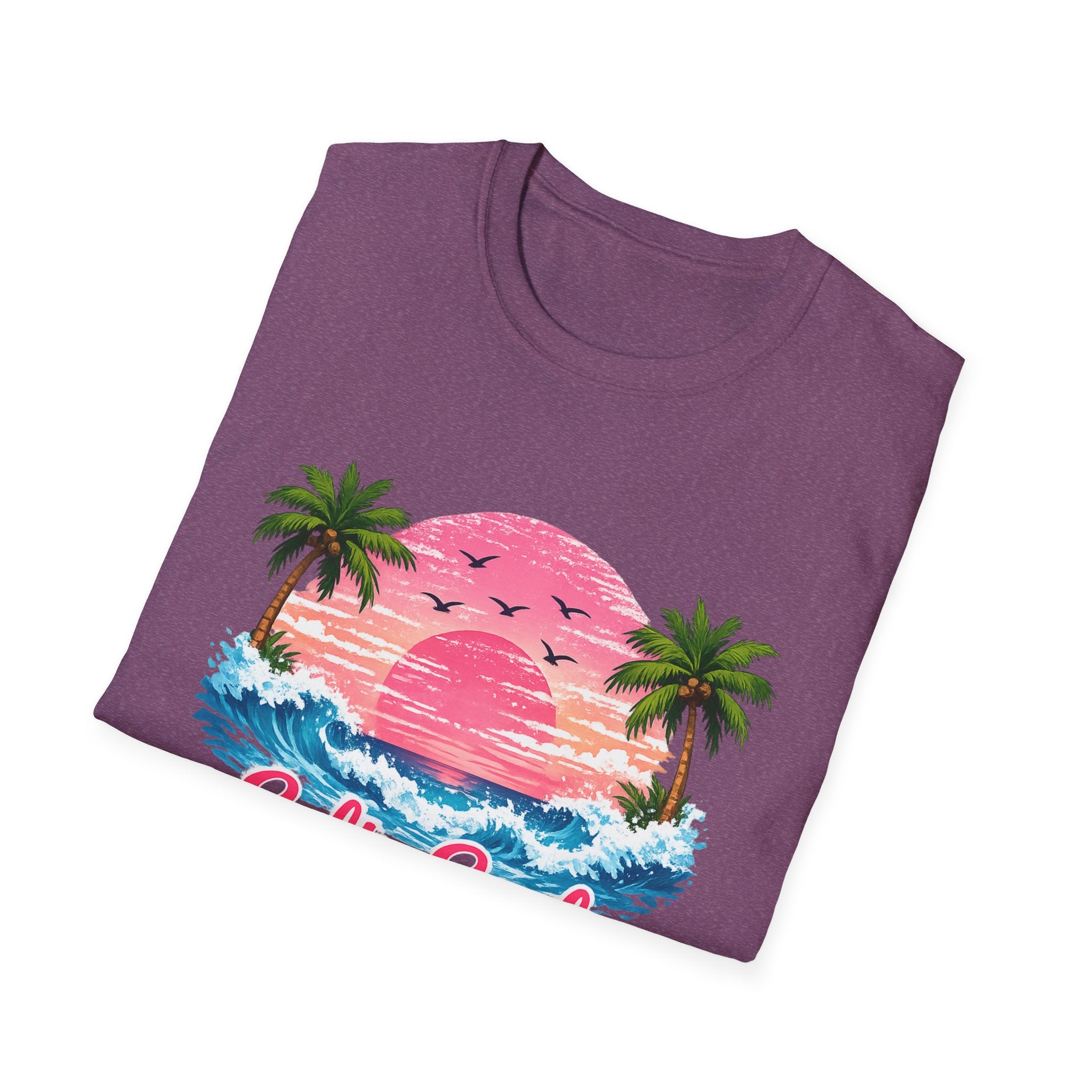 Salty Soul Tropical Sunset T-Shirt — Beach Palm Trees Retro Surf Tee