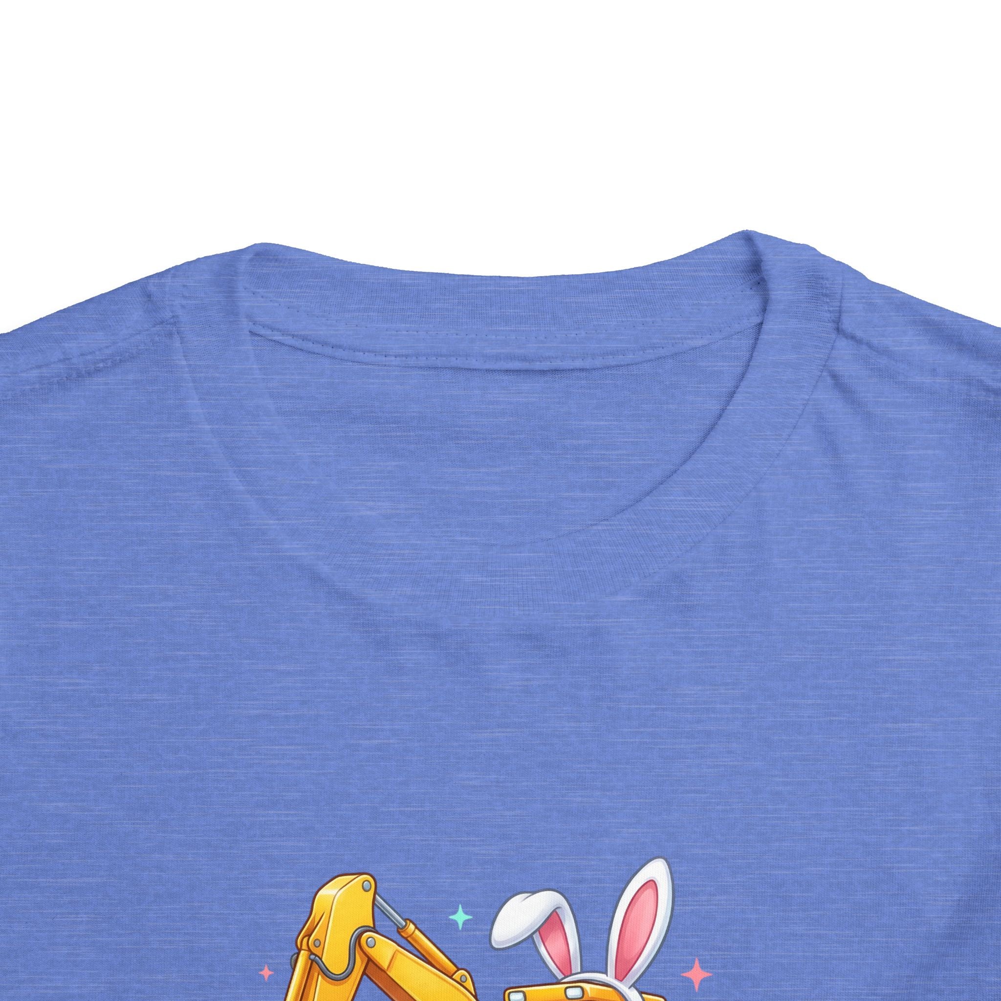 Toddler Tee — 'Eggs-cavator' Bunny Excavator Easter Shirt