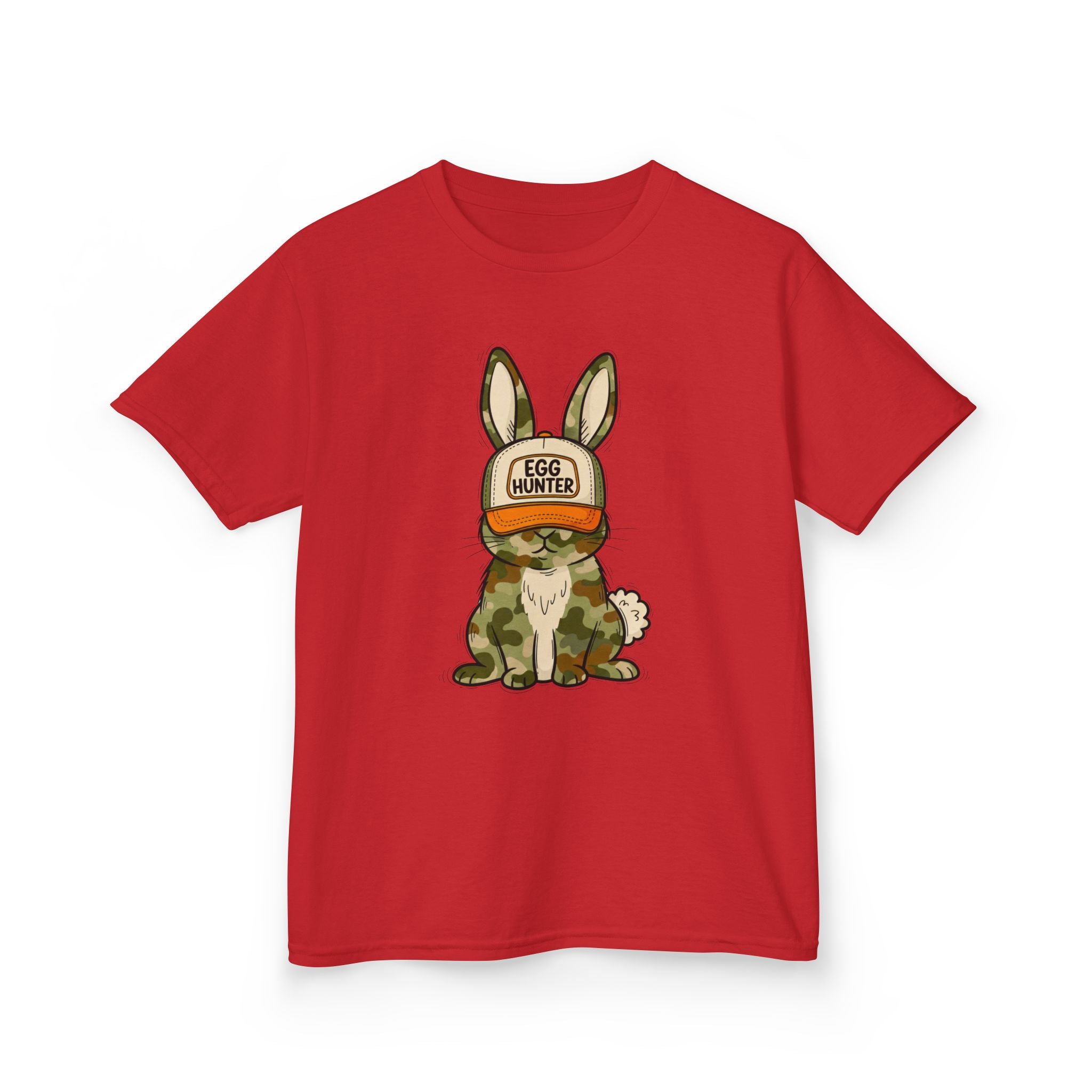 Kids Tee — Cute Bunny 'Egg Hunter' Graphic Shirt for Easter