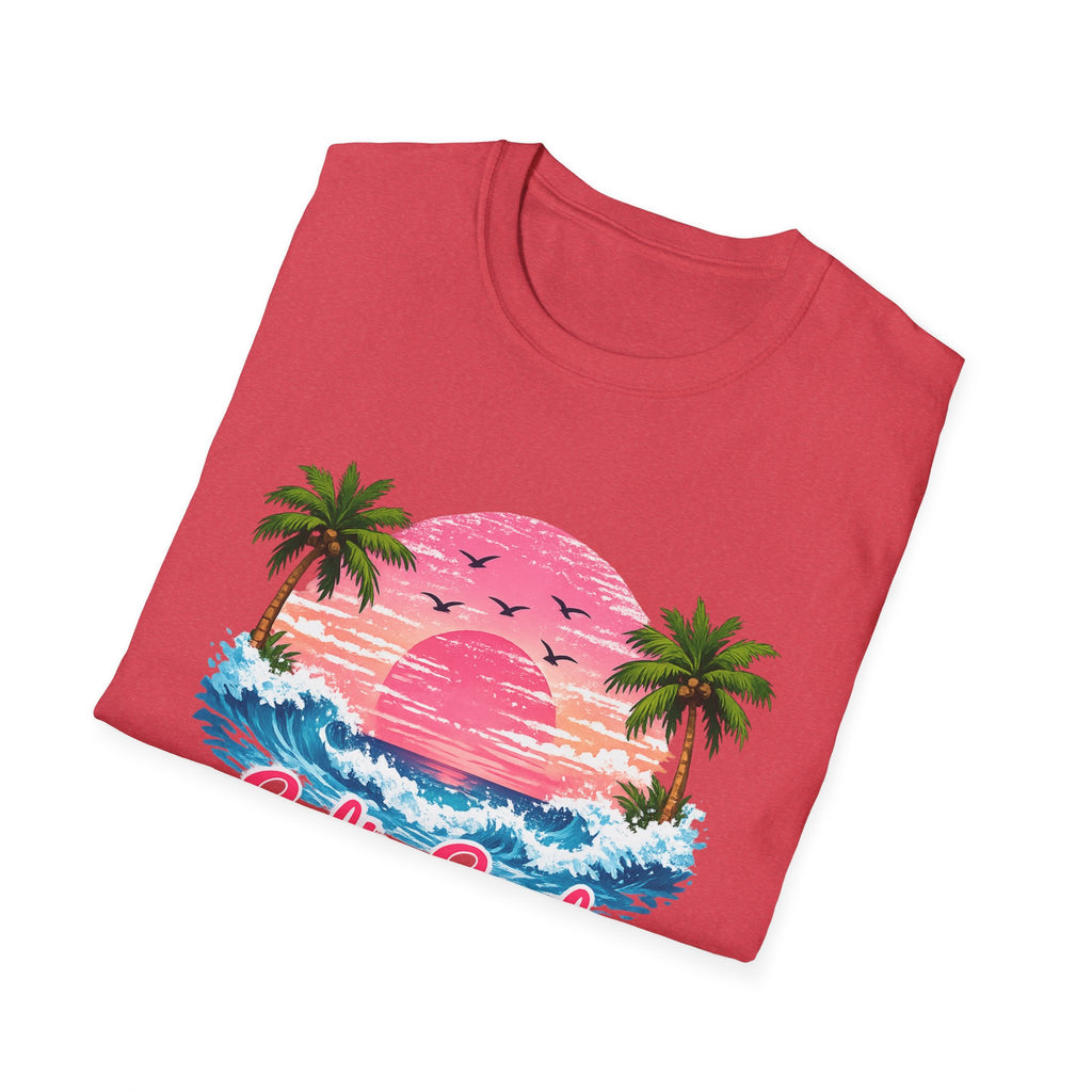Salty Soul Tropical Sunset T-Shirt — Beach Palm Trees Retro Surf Tee