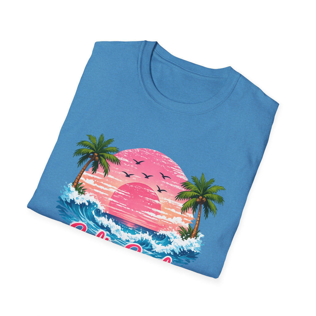 Salty Soul Tropical Sunset T-Shirt — Beach Palm Trees Retro Surf Tee
