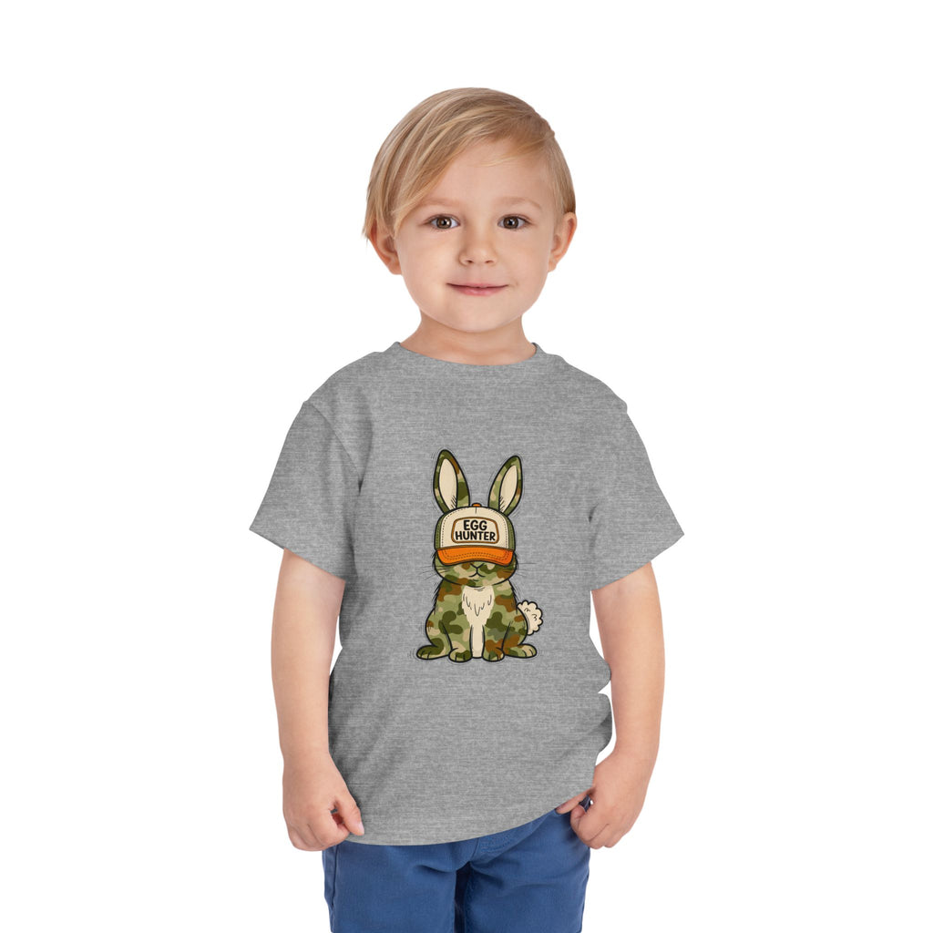 Toddler Tee — Camouflage Bunny "Egg Hunter" Easter Shirt