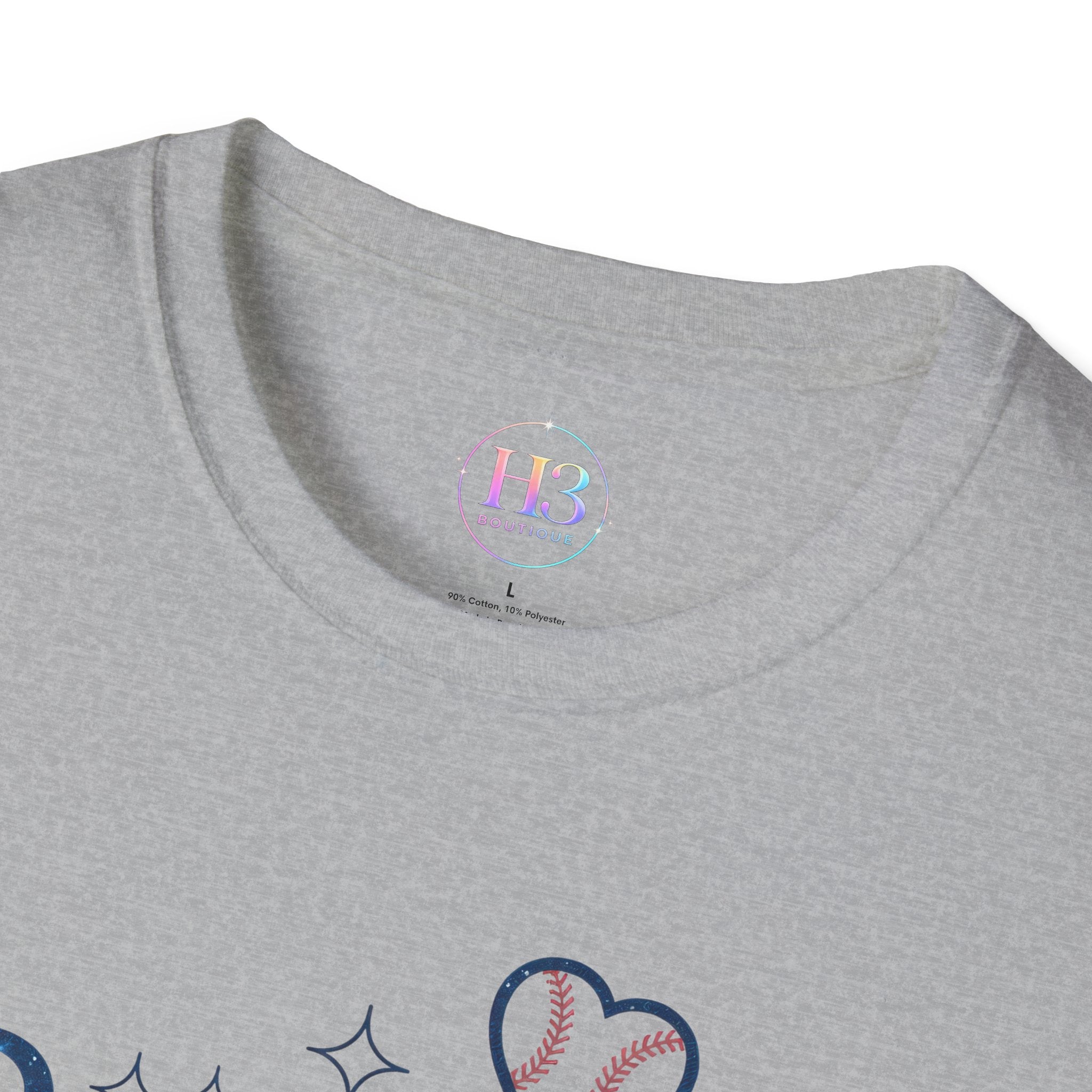 Baseball Mama T-Shirt — Cute Heart Baseball Mom Tee for Game Day