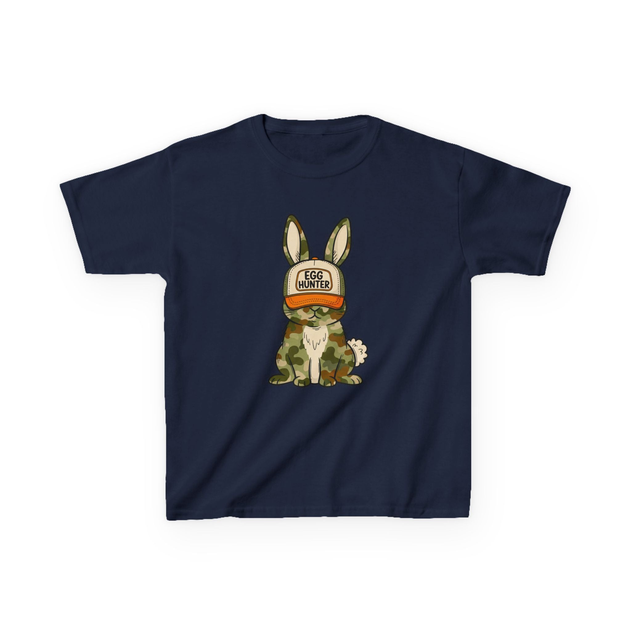 Kids Tee — Cute Bunny 'Egg Hunter' Graphic Shirt for Easter