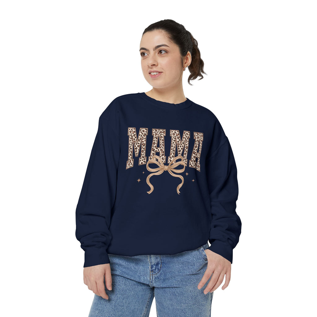 Mama Leopard Print Sweatshirt — Crewneck