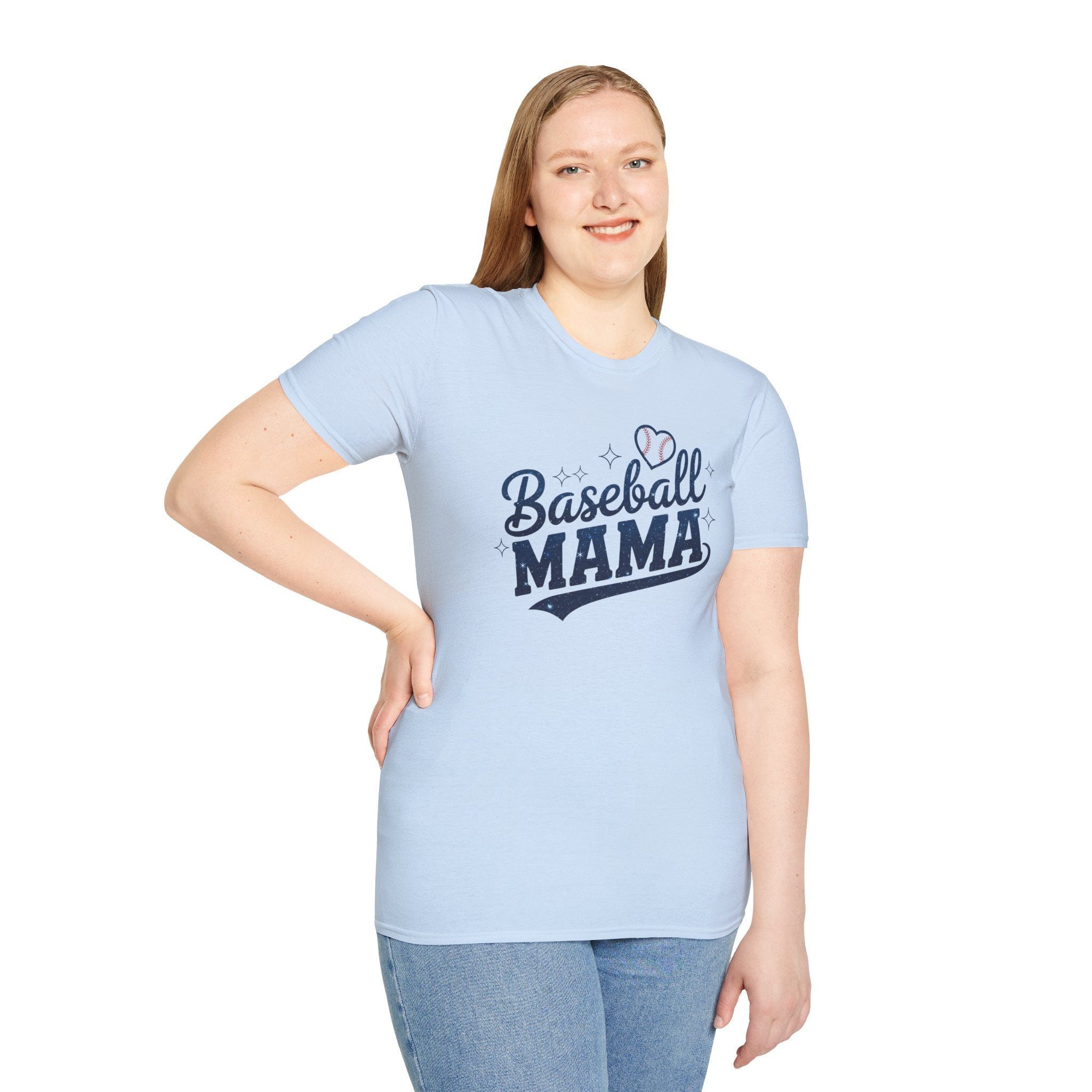 Baseball Mama T-Shirt — Cute Heart Baseball Mom Tee for Game Day