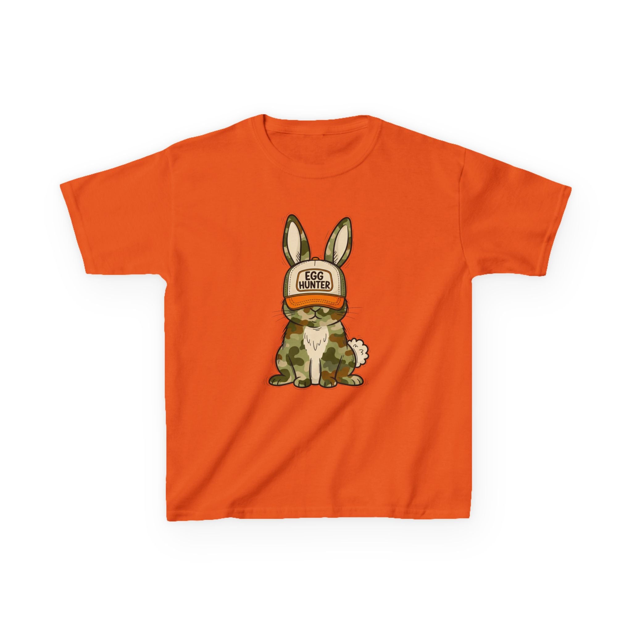 Kids Tee — Cute Bunny 'Egg Hunter' Graphic Shirt for Easter