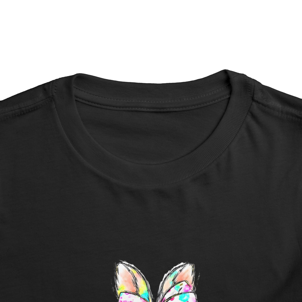 Toddler Tee — Colorful Bunny Bubble Gum Graphic