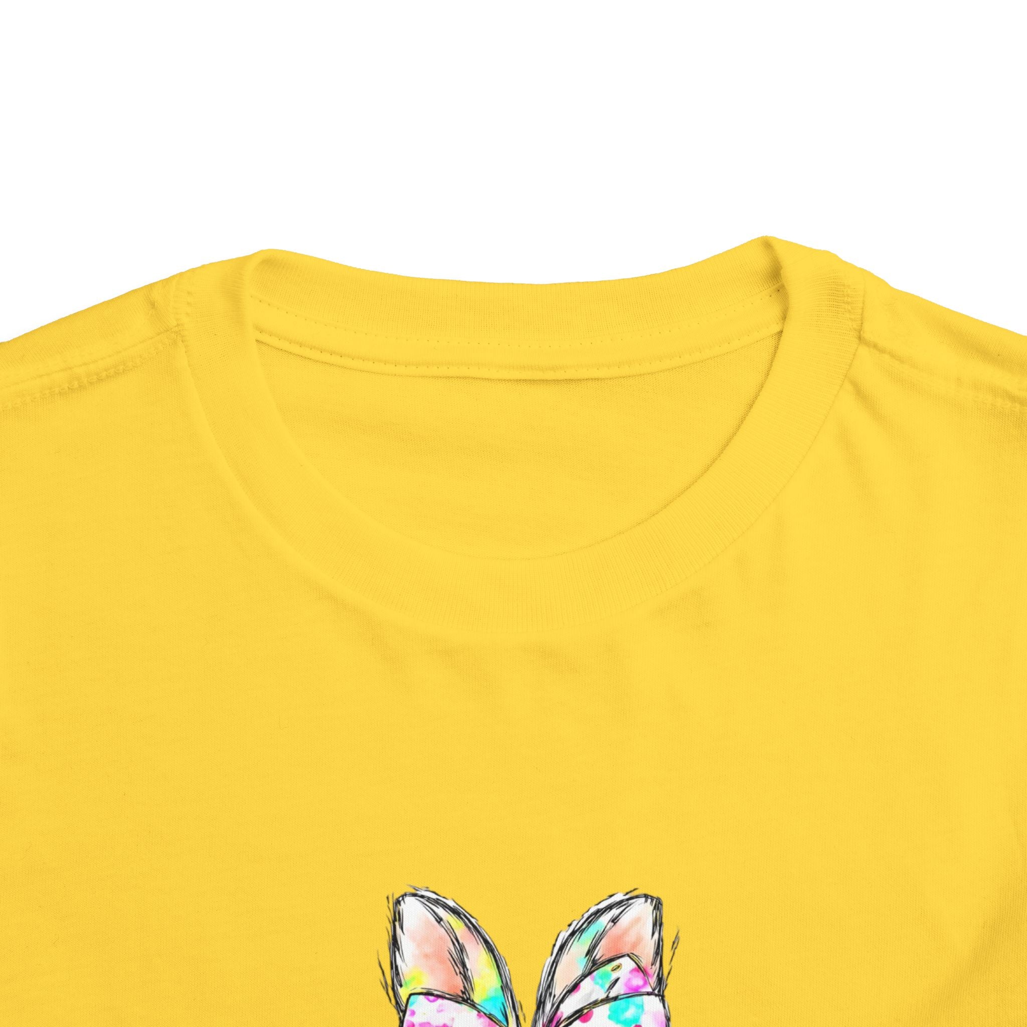 Toddler Tee — Colorful Bunny Bubble Gum Graphic