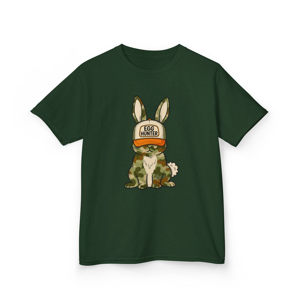 Kids Tee — Cute Bunny 'Egg Hunter' Graphic Shirt for Easter