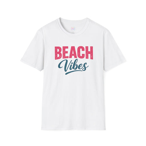 Beach Vibes T-Shirt — Casual Summer Tee with Retro Script