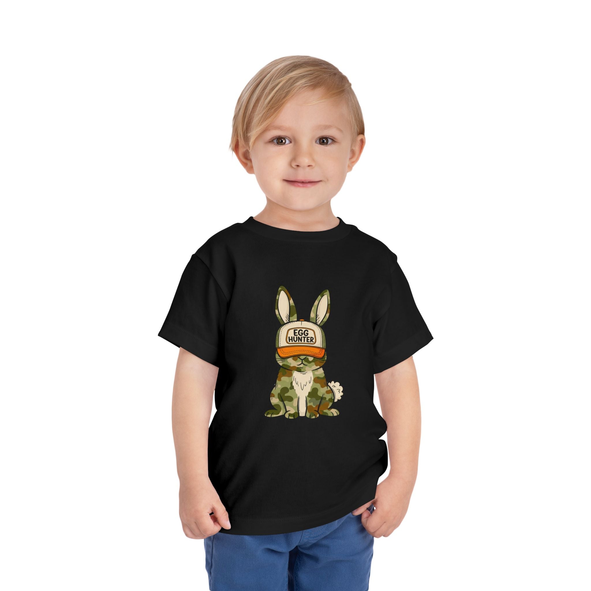 Toddler Tee — Camouflage Bunny "Egg Hunter" Easter Shirt