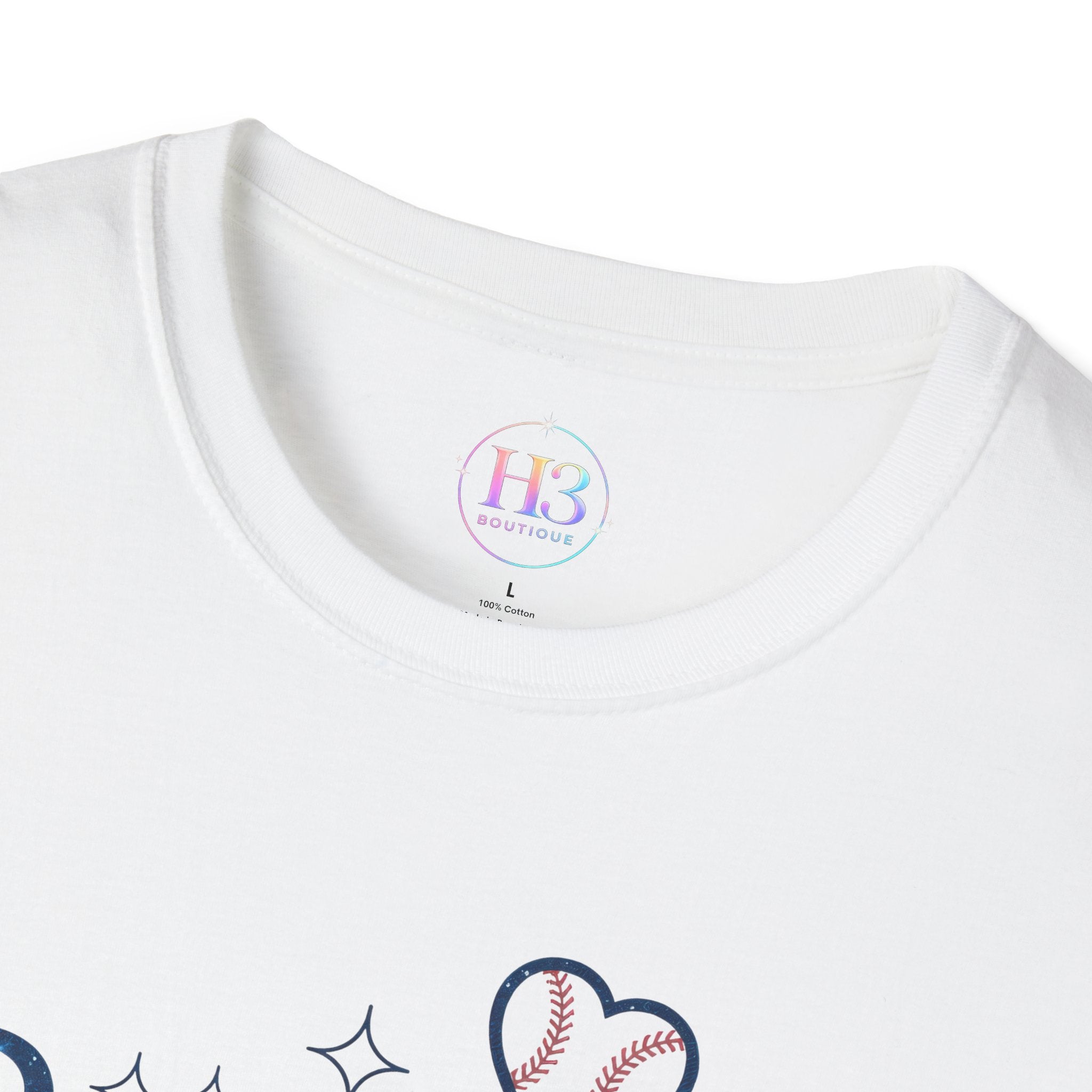 Baseball Mama T-Shirt — Cute Heart Baseball Mom Tee for Game Day