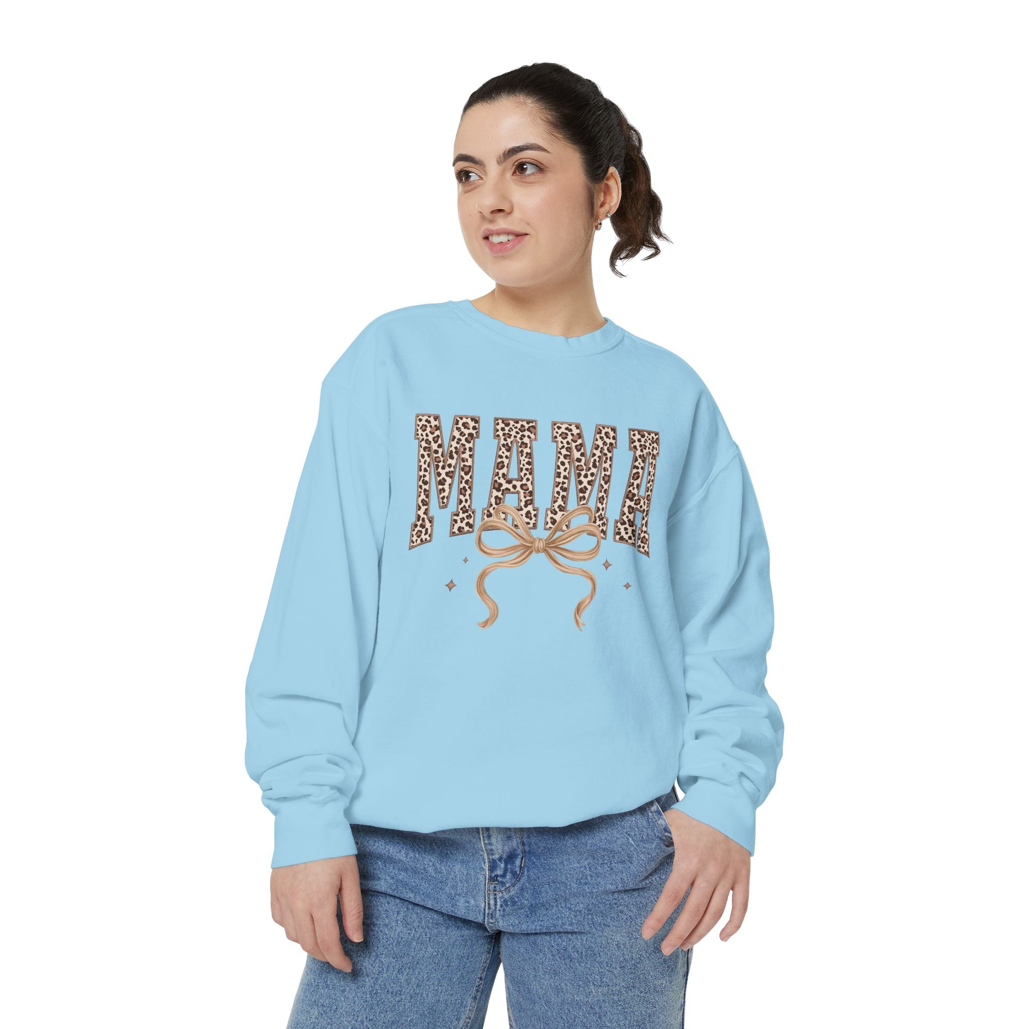 Mama Leopard Print Sweatshirt — Crewneck
