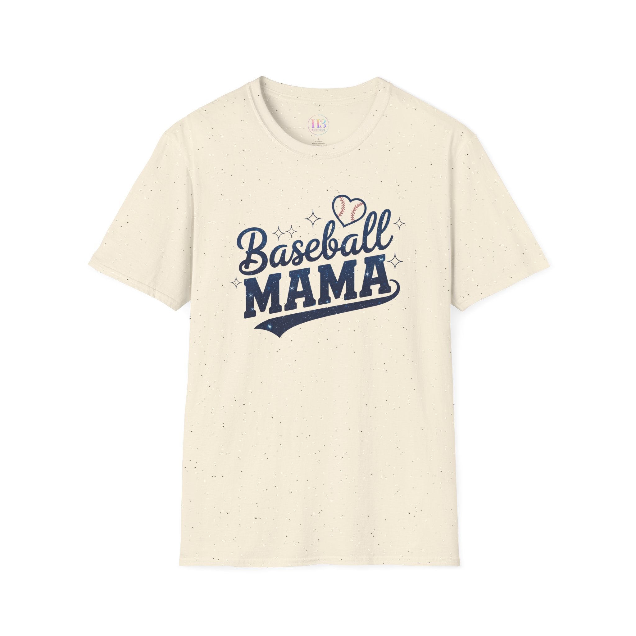 Baseball Mama T-Shirt — Cute Heart Baseball Mom Tee for Game Day