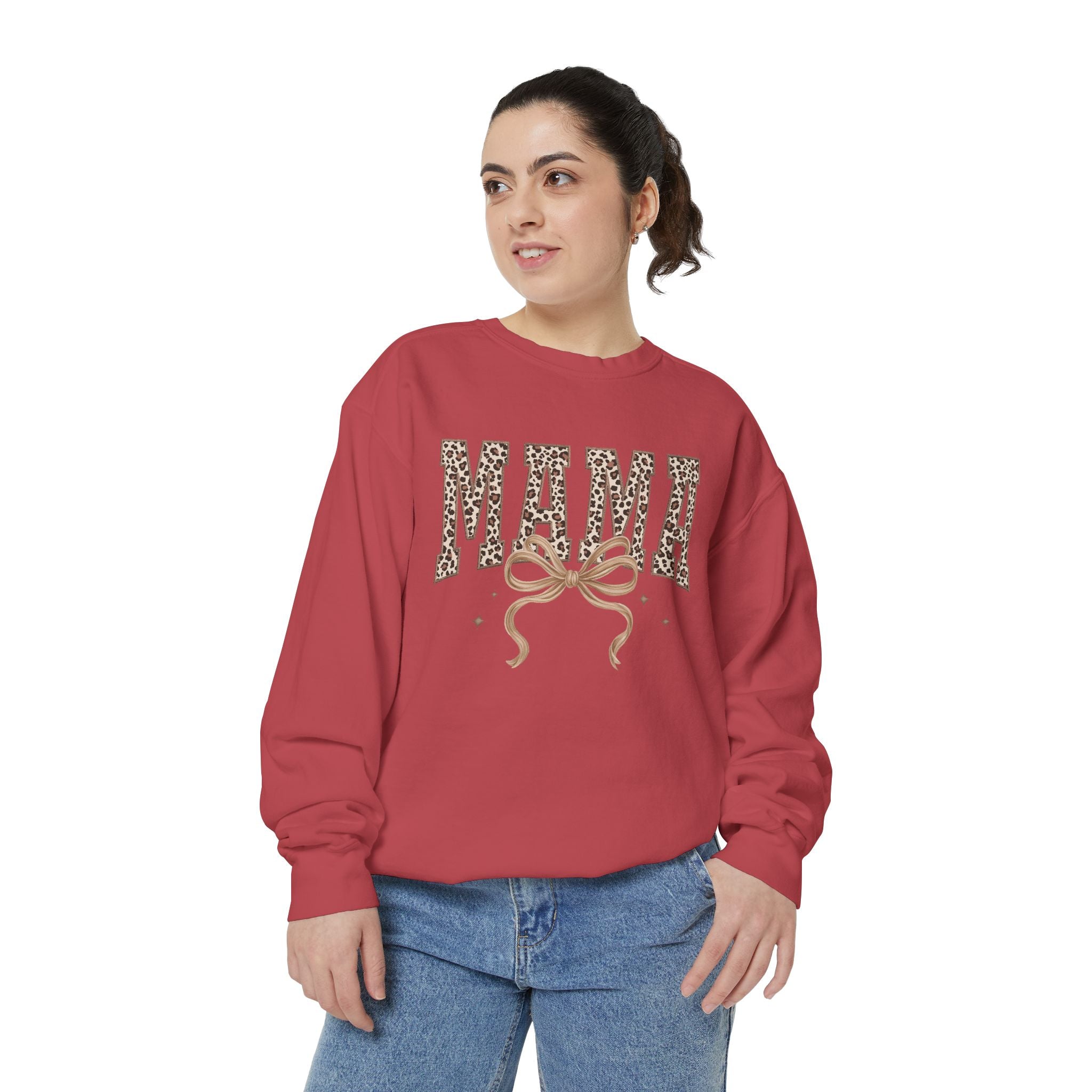 Mama Leopard Print Sweatshirt — Crewneck