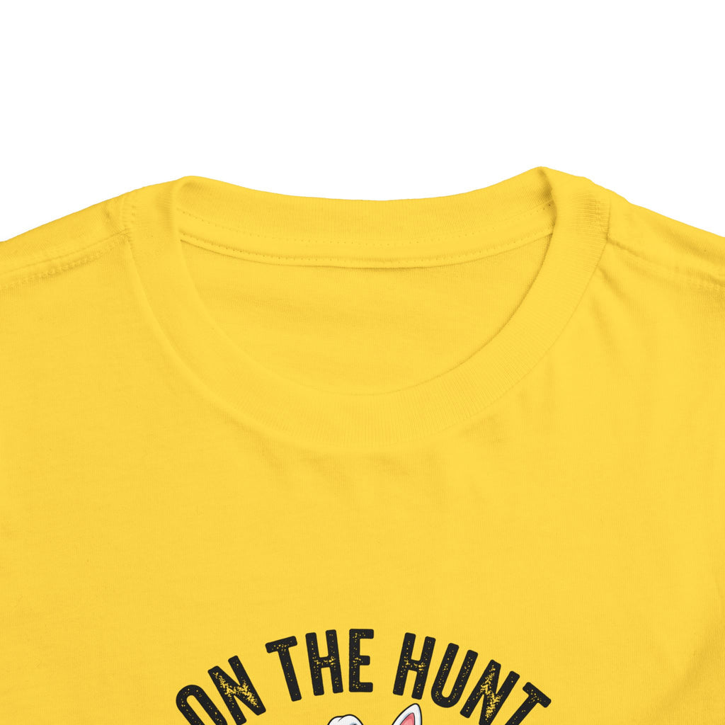 Toddler Tee — "On The Hunt" Dinosaur Easter Egg Hunt Shirt