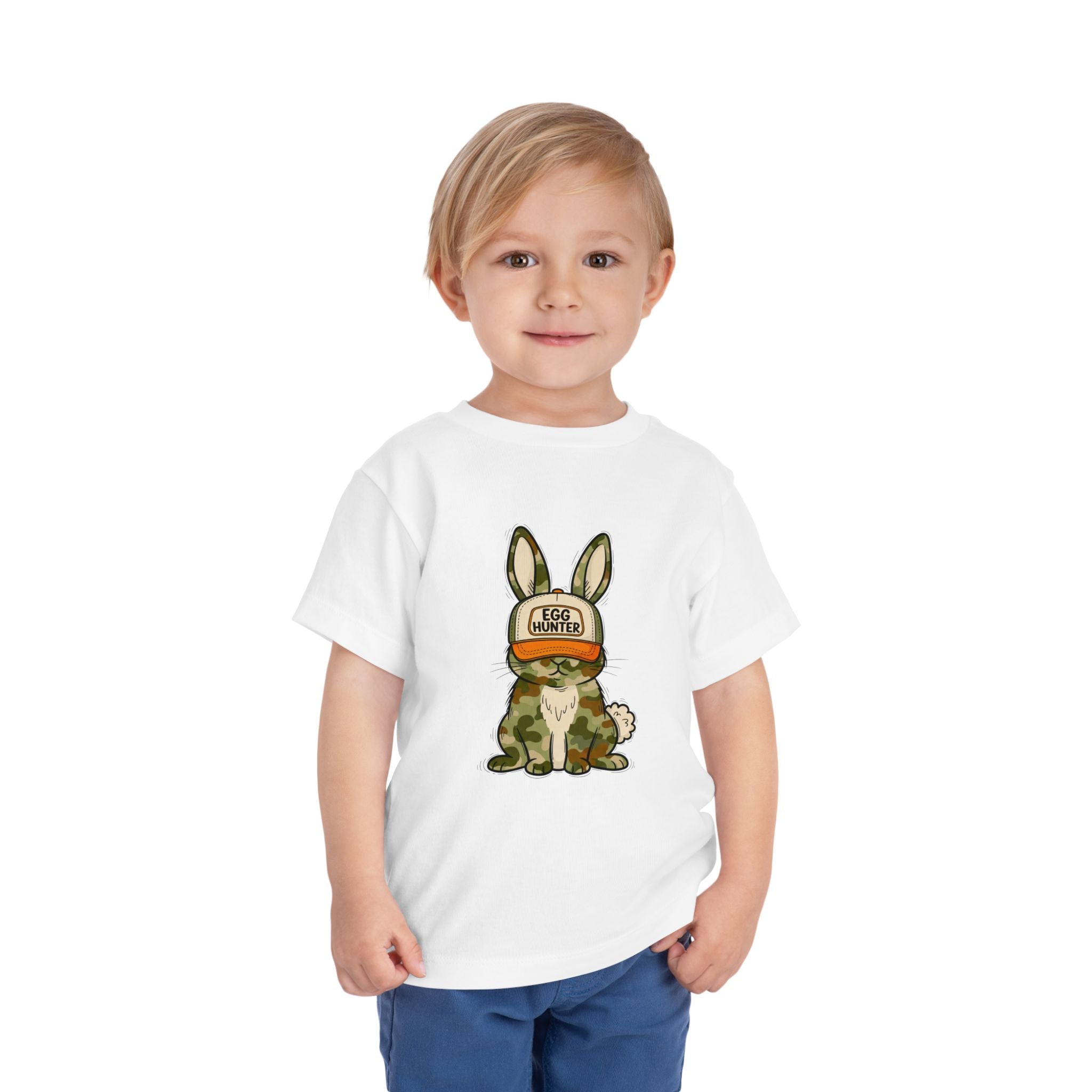 Toddler Tee — Camouflage Bunny "Egg Hunter" Easter Shirt