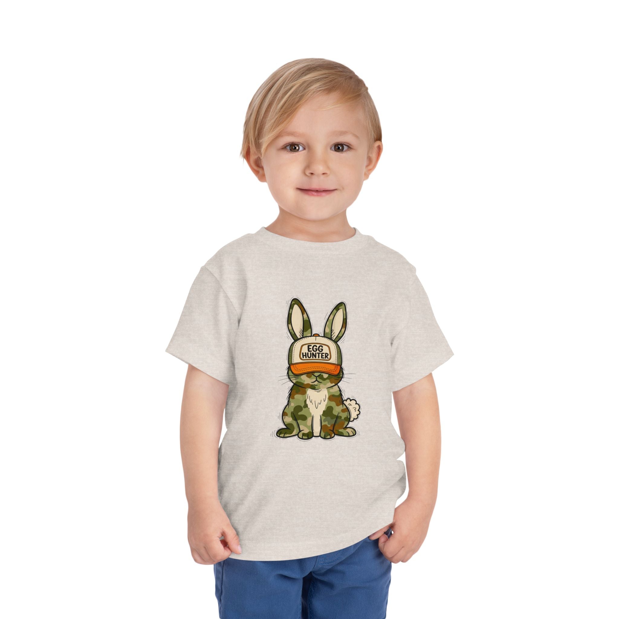 Toddler Tee — Camouflage Bunny "Egg Hunter" Easter Shirt