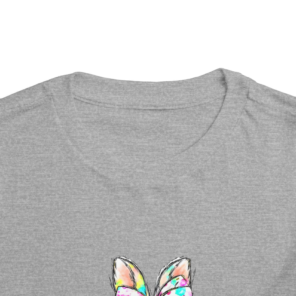 Toddler Tee — Colorful Bunny Bubble Gum Graphic